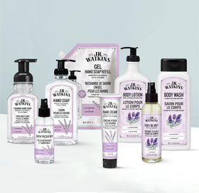 J.R. Watkins ingredients flatlay featuring calendula, oat and rosemary benefits