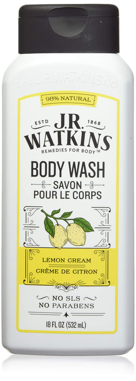 J.R. Watkins front packaging showing label and lemon cream scent benefit