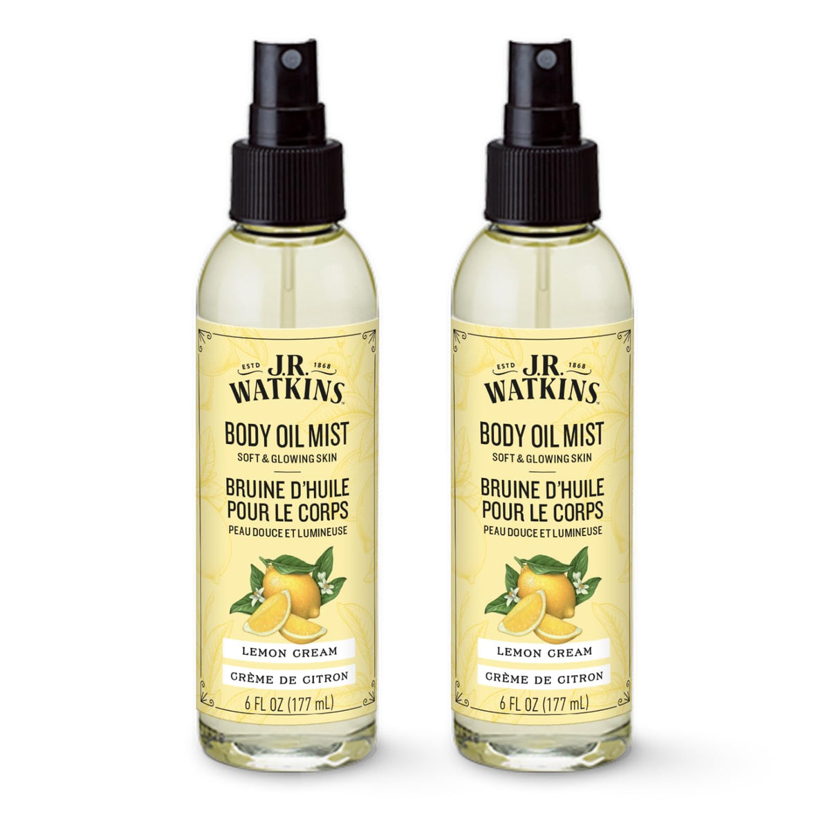 J.R. Watkins front packaging showing two bottles and citrus benefit