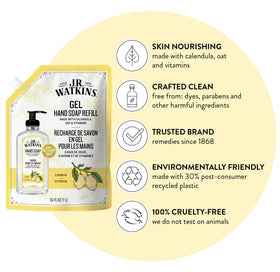 J.R. Watkins close-up of gel texture highlighting moisturizing feel