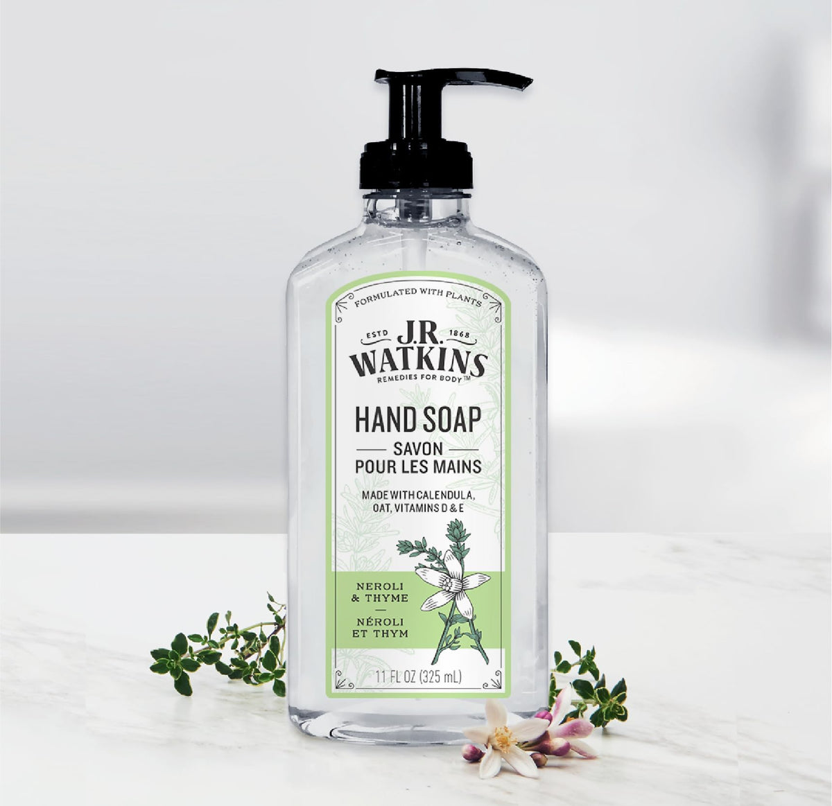 J.R. Watkins in use at kitchen sink illustrating effective grease removal