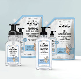 J.R. Watkins gel texture close-up showing smooth lathering action