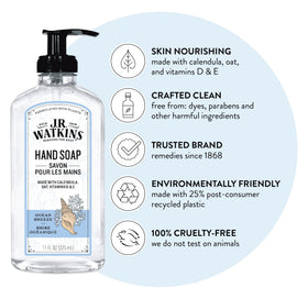J.R. Watkins pump-top detail for easy dispensing and precise use