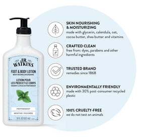 J.R. Watkins pump dispenser detail for easy daily application benefit