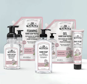 J.R. Watkins gel texture close-up showing gentle cleansing formula