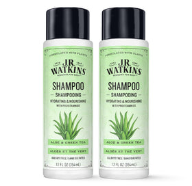 J.R. Watkins front packaging showing Aloe & Green Tea scent and benefits