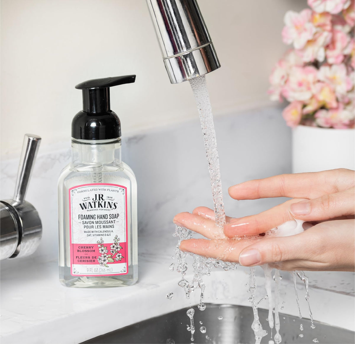 J.R. Watkins three-pack staged in kitchen highlighting ready-to-use supply