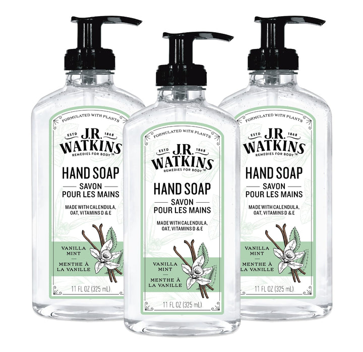 J.R. Watkins front packaging showing bottle and scent for tidy sinks