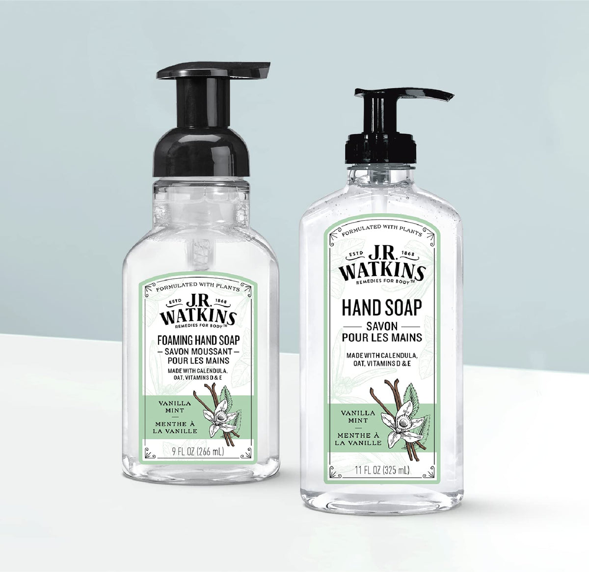 J.R. Watkins gel lather closeup demonstrating gentle foam and soft clean benefit