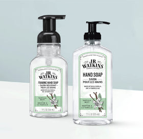 J.R. Watkins gel lather closeup demonstrating gentle foam and soft clean benefit