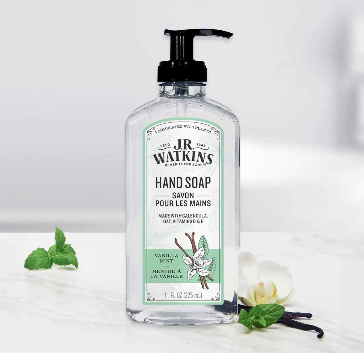 J.R. Watkins gel texture close-up highlighting silky lather benefit