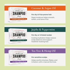 J·R·LIGGETT'S Jojoba & Peppermint bar producing creamy lather for refreshing scalp