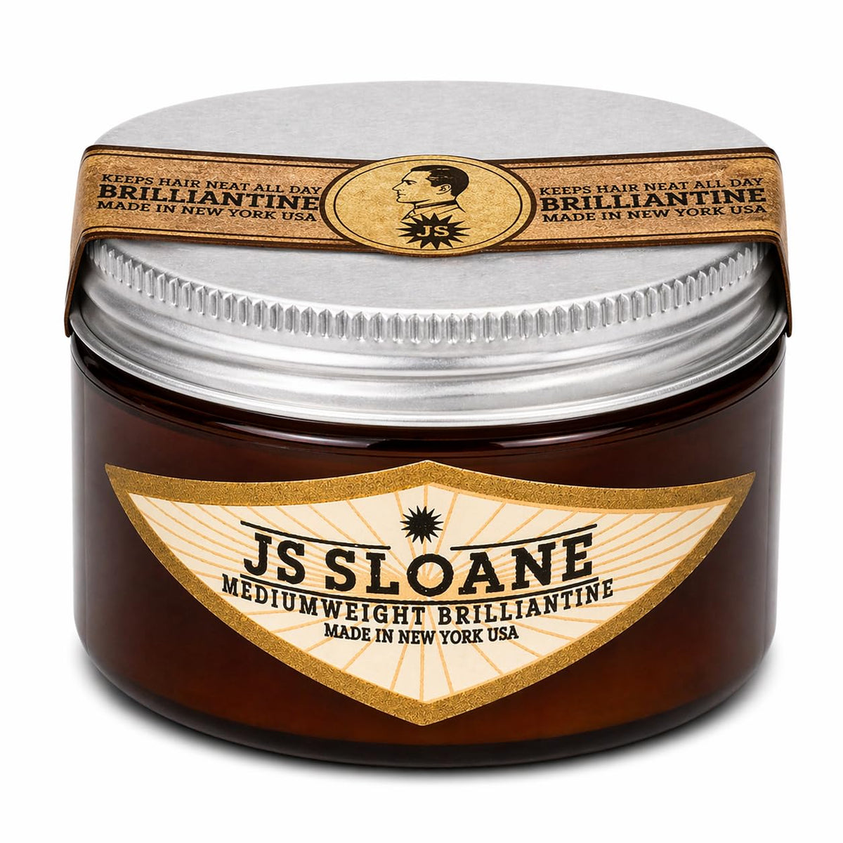 JS Sloane front packaging showing sleek tin and brand identity for polished styling