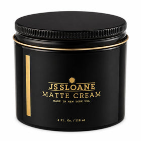 JS Sloane jar front view showing clean matte packaging and grooming appeal