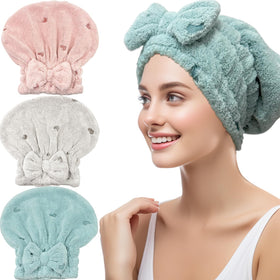 Jseng front pack of three towels showing colors and quick-dry benefit