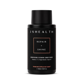 JSHealth conditioner front packaging showing 350ml bottle and label benefits
