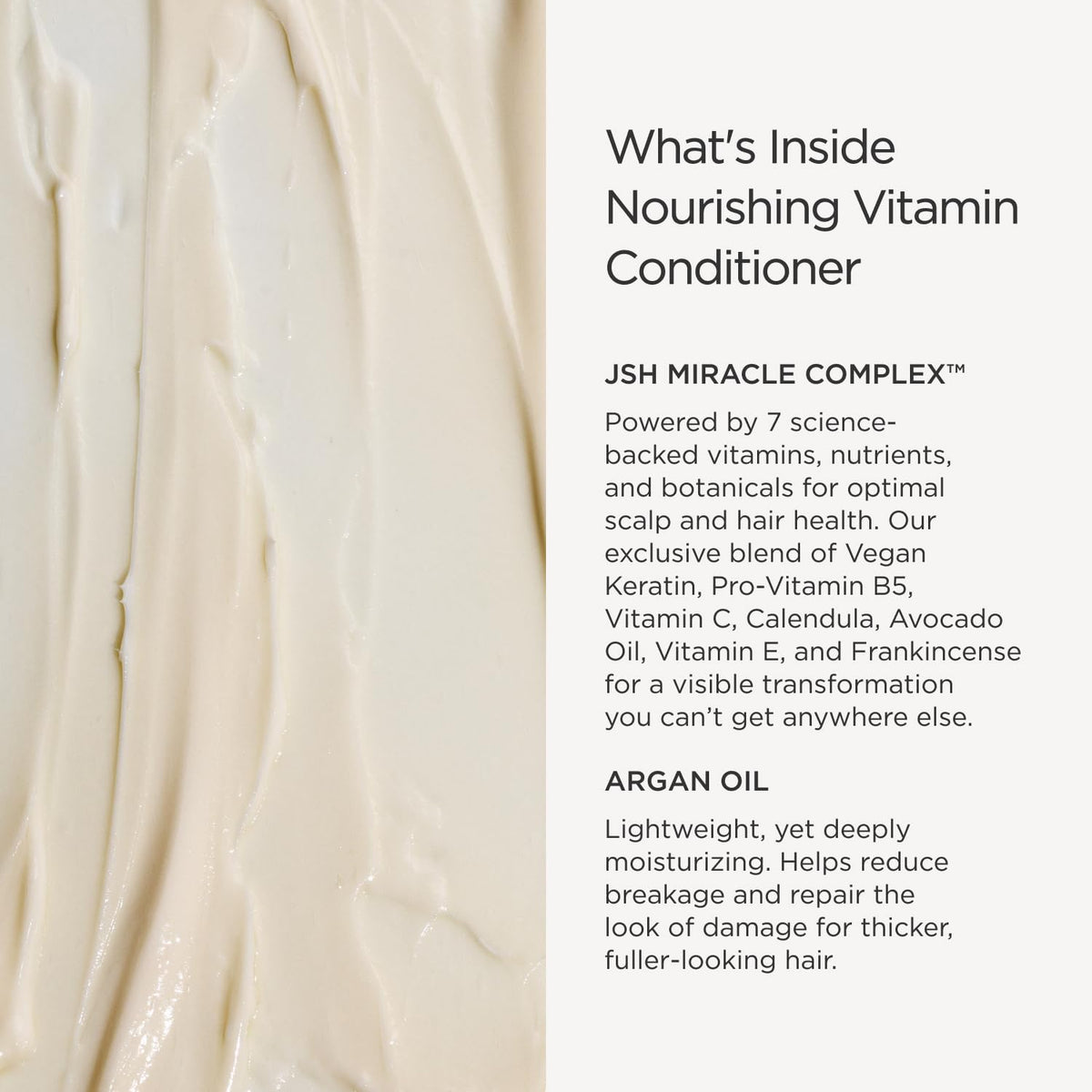 JSHealth conditioner with argan oil bottle illustrating nourishing oil benefits