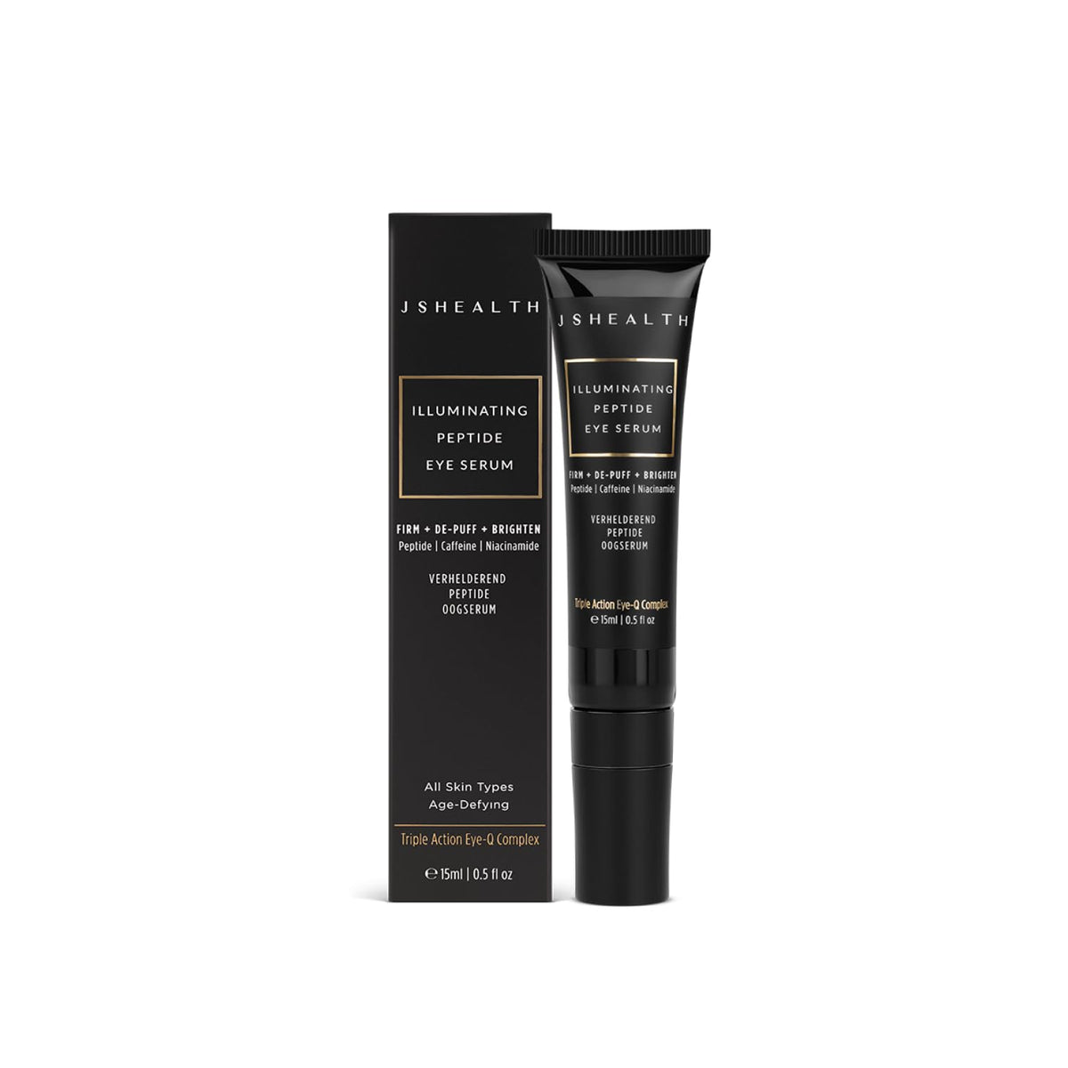 JSHealth front packaging showing bottle and box, communicates clean skincare