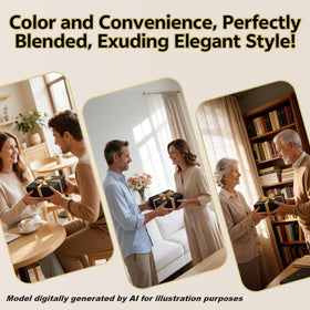 JUANCHI result on unisex model showing natural black finish and blended gray coverage