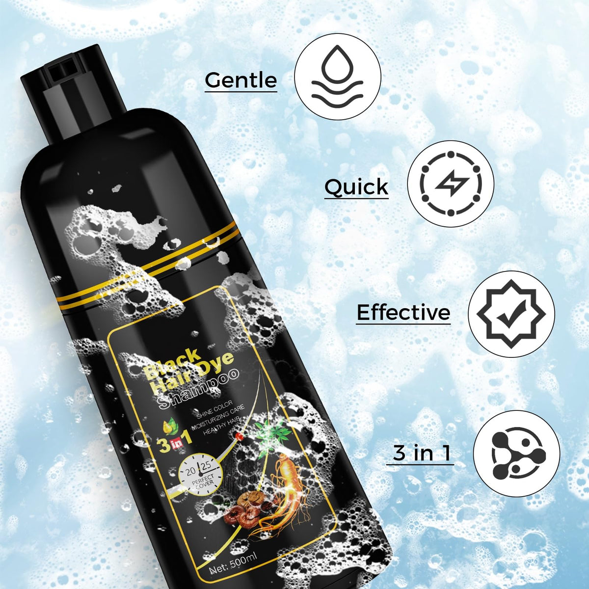 JUANCHI label detail highlighting herbal ingredients and gentle benefit