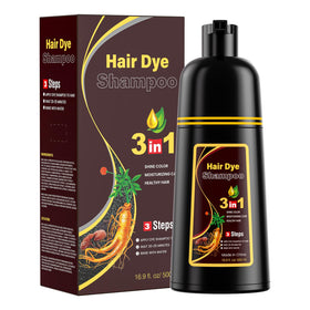 JUANCHI front packaging showing 500ml bottle and dark brown shade benefit