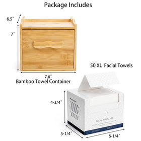 jucoan pack of 50 xl disposable face towels displayed to show size and softness
