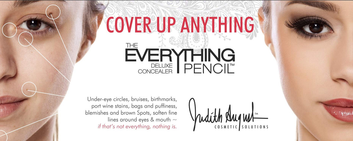 Judith August compact pencil in a travel bag highlighting on-the-go touchups