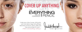 Judith August compact pencil in a travel bag highlighting on-the-go touchups