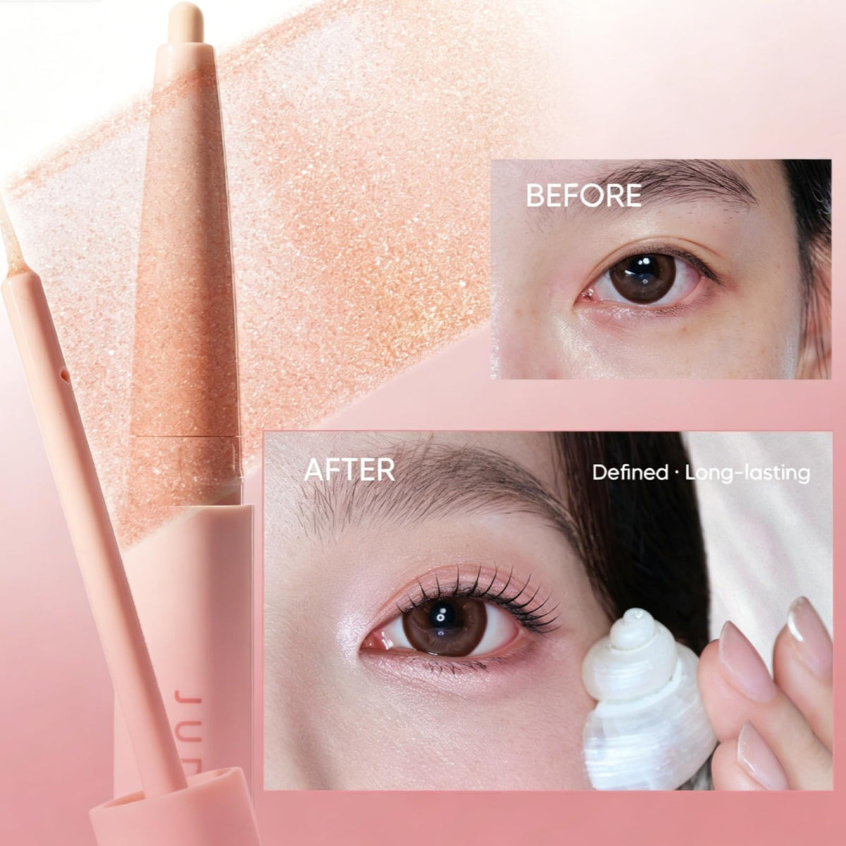 JUDYDOLL clear top coat applicator detail for long-lasting set and seal