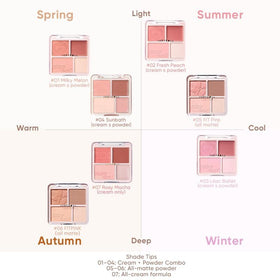 JUDYDOLL application with fingers blending cream for seamless cheek finish