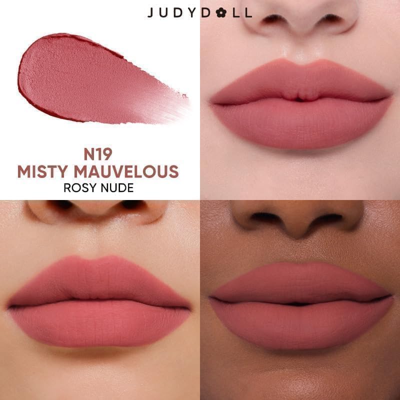 JUDYDOLL cushion applicator closeup highlighting soft tip for even, controlled application