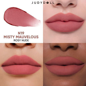 JUDYDOLL cushion applicator closeup highlighting soft tip for even, controlled application