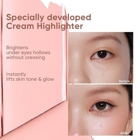 JUDYDOLL contour cream detail showing neutral rosy-brown sculpting shade