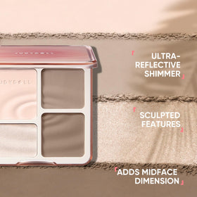 JUDYDOLL contour pan detail highlighting depth and cool-toned sculpting benefit