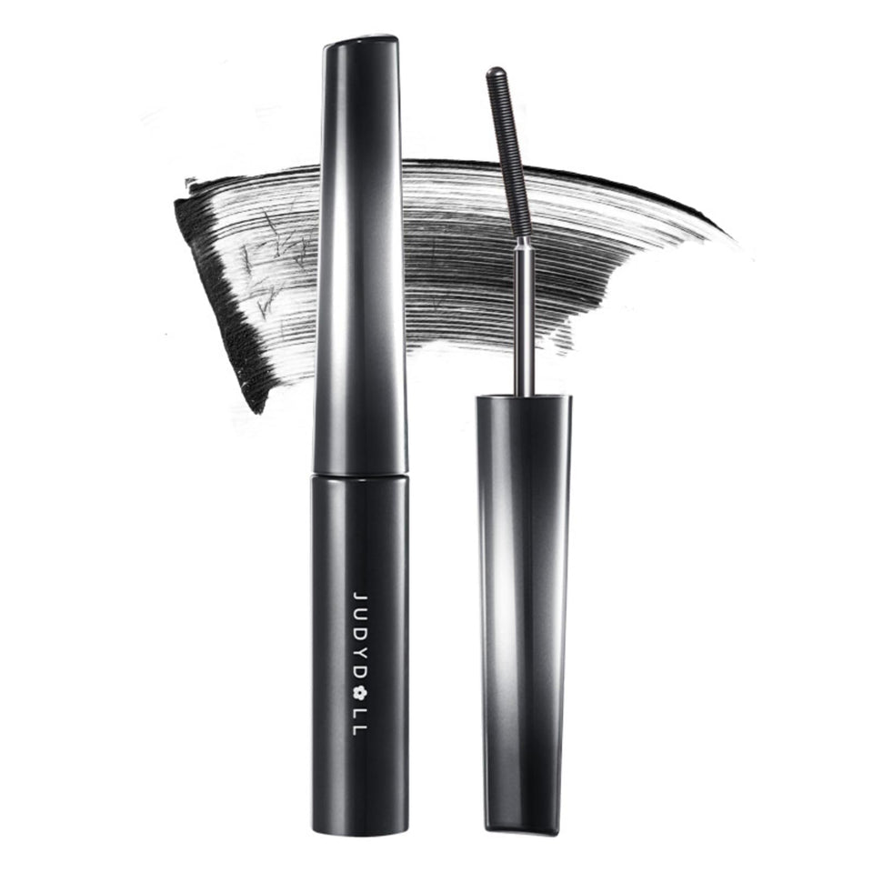 JUDYDOLL front packaging showing curling design and black shade benefits