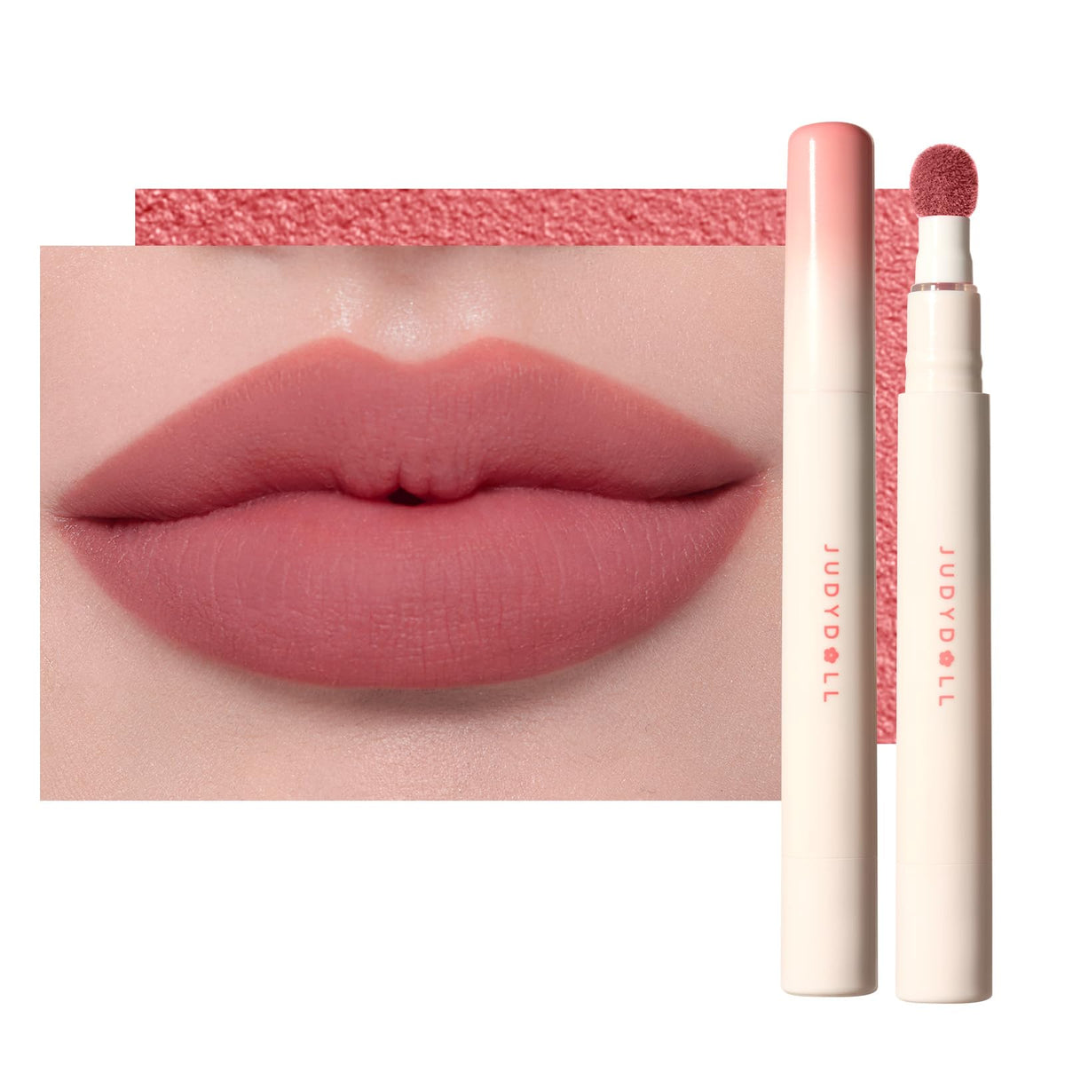 JUDYDOLL front packaging showing N19 Misty Mauvelous and branding benefit: polished matte look