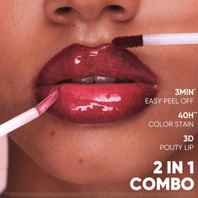 JUDYDOLL gloss on lips close-up delivering high-shine and fuller appearance