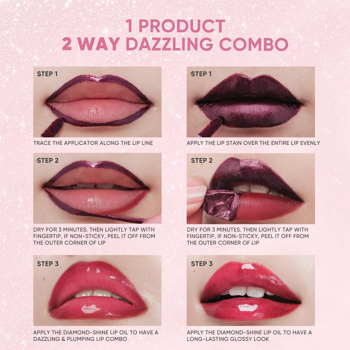 JUDYDOLL lifestyle evening look showing worn duo for hydrated, glossy lips