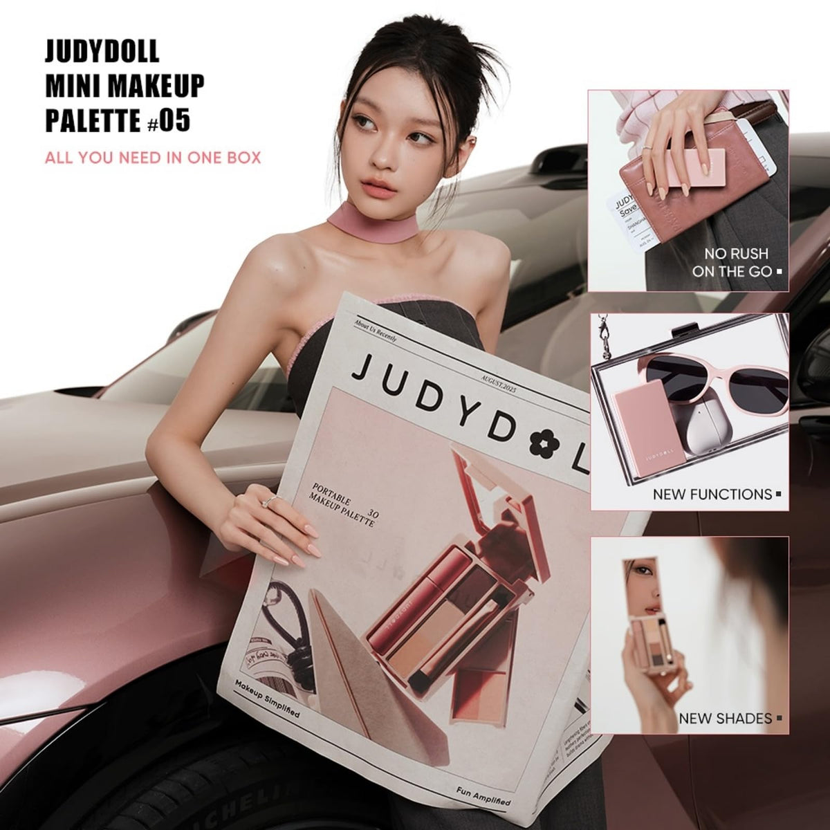 JUDYDOLL palette in hand demonstrating compact size and portability
