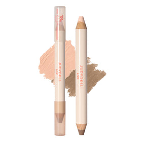JUDYDOLL dual-ended pen open showing contour and highlighter tips for quick sculpting