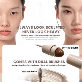 JUDYDOLL texture close-up of liquid-cream formula blending for natural finish