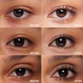 JUDYDOLL tubing film on lashes showing separation and smudge resistance