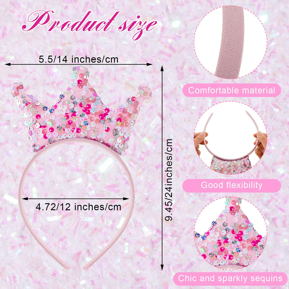 Juexica side profile of crown headband demonstrating comfortable fit