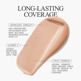 Juice Beauty application on jawline showing seamless blend benefit