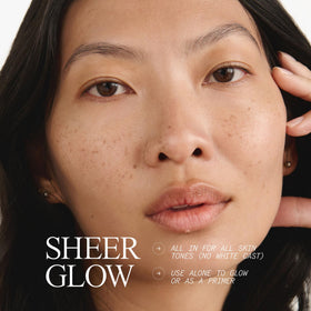 Juice Beauty product being blended on hand demonstrating quick absorbency benefit