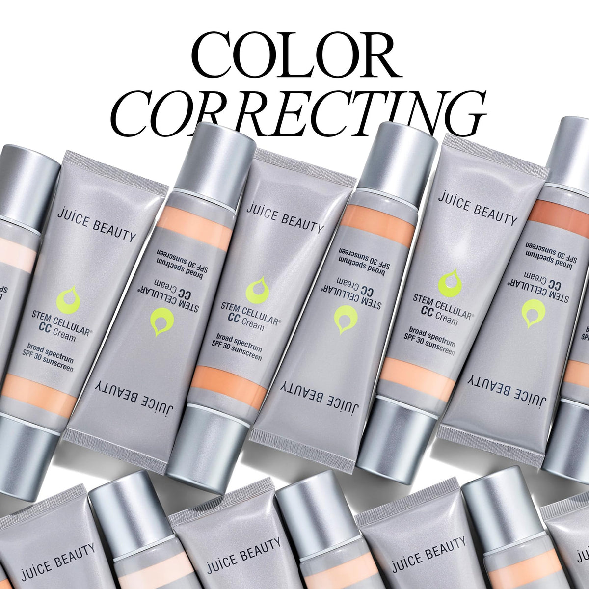 Juice Beauty lifestyle on vanity illustrating daily mineral SPF and clean beauty routine