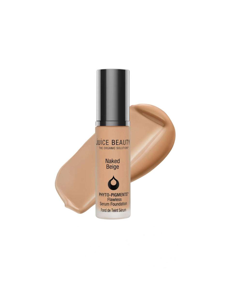 Juice Beauty front packaging showing clean foundation bottle and shade