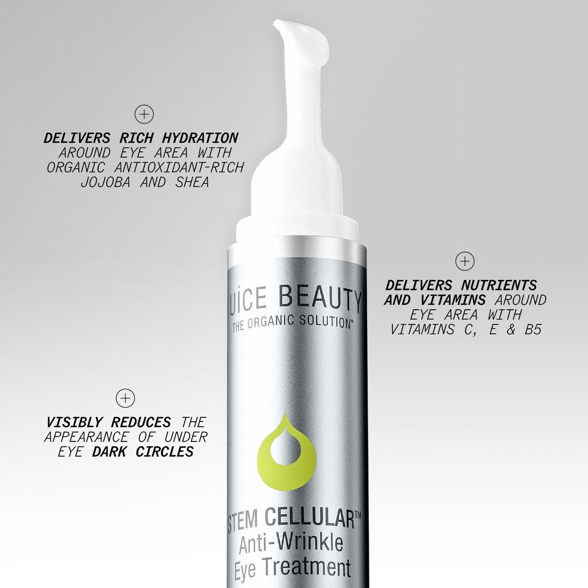 Juice Beauty gel-cream texture spread on skin demonstrating hydration