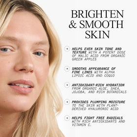Juice Beauty dispensing moisturizer to show easy application and control