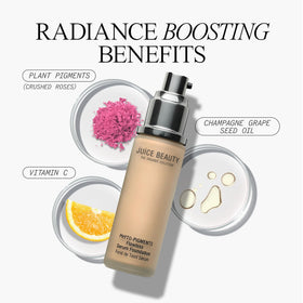 Juice Beauty close-up of foundation texture showing hydrating, blendable consistency
